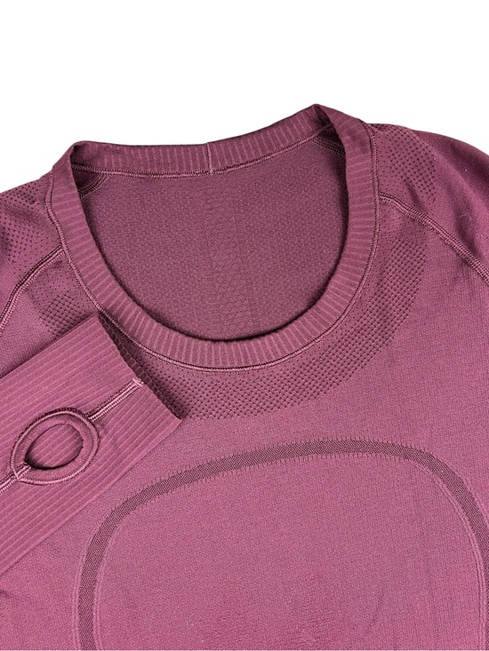 Lululemon Tops - Lululemon Swiftly Tech Top Womens 12 Long Sleeve Plum Purple Thumbholes Active